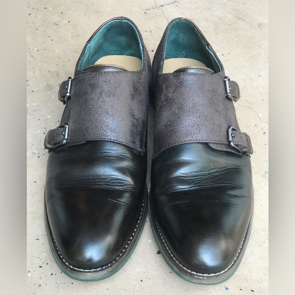 Robert Wayne Thane Distressed Leather Double Monk… - image 2